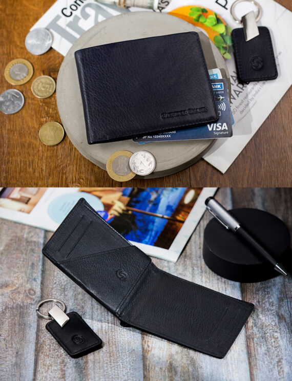 slender wallet black