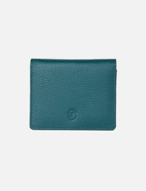 Minimalist Cash Card Leather Wallet - Sea Green